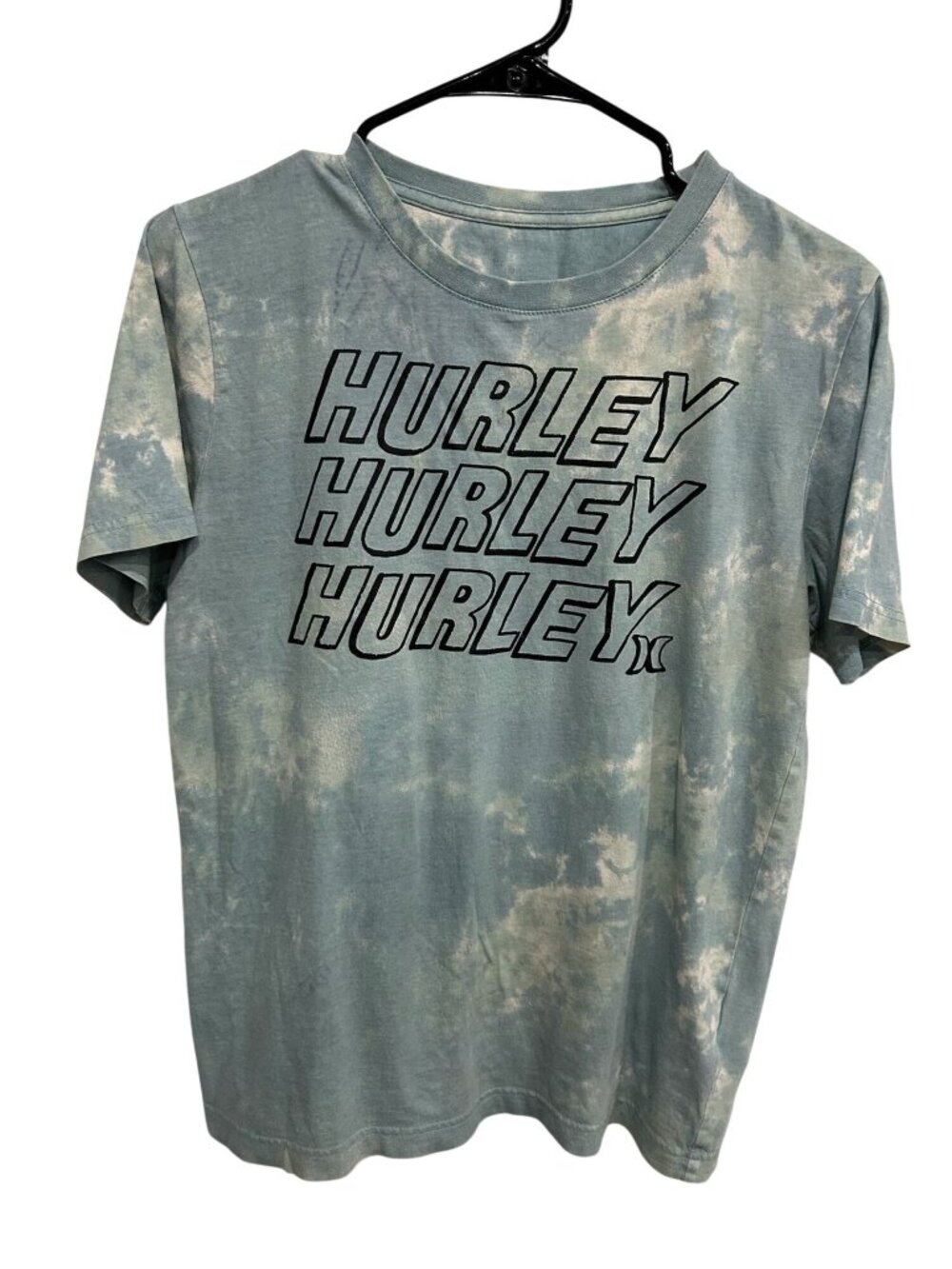 Hurley XL Blue Tie-Dye Graphic T-Shirt Youth 13-15 Years Retro Skater Aesthetic